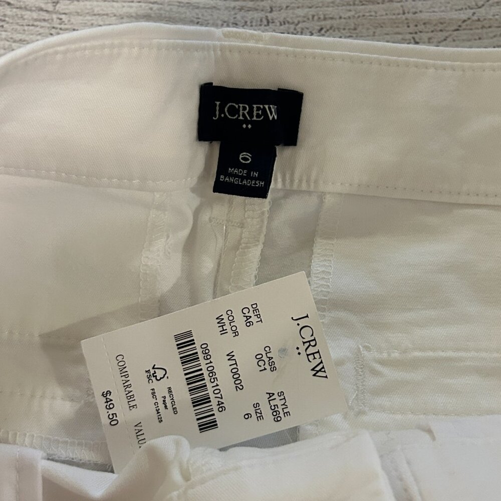 J.Crew 9" Frankie Bermuda Chino Short-White - Picture 8 of 12